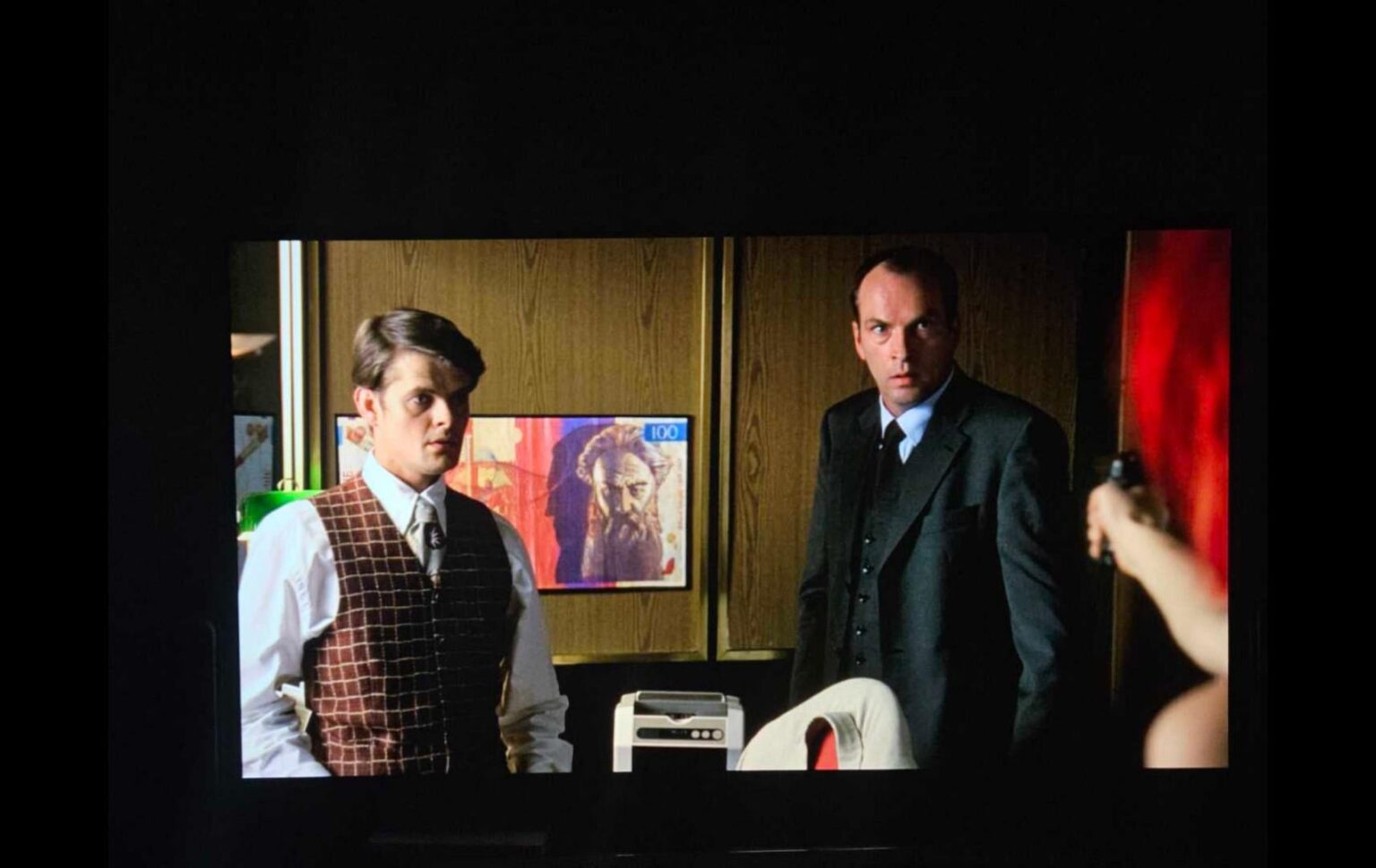 I'm watching a German film (Lola rennt / Run Lola Run), which takes place in Berlin, when suddenly...