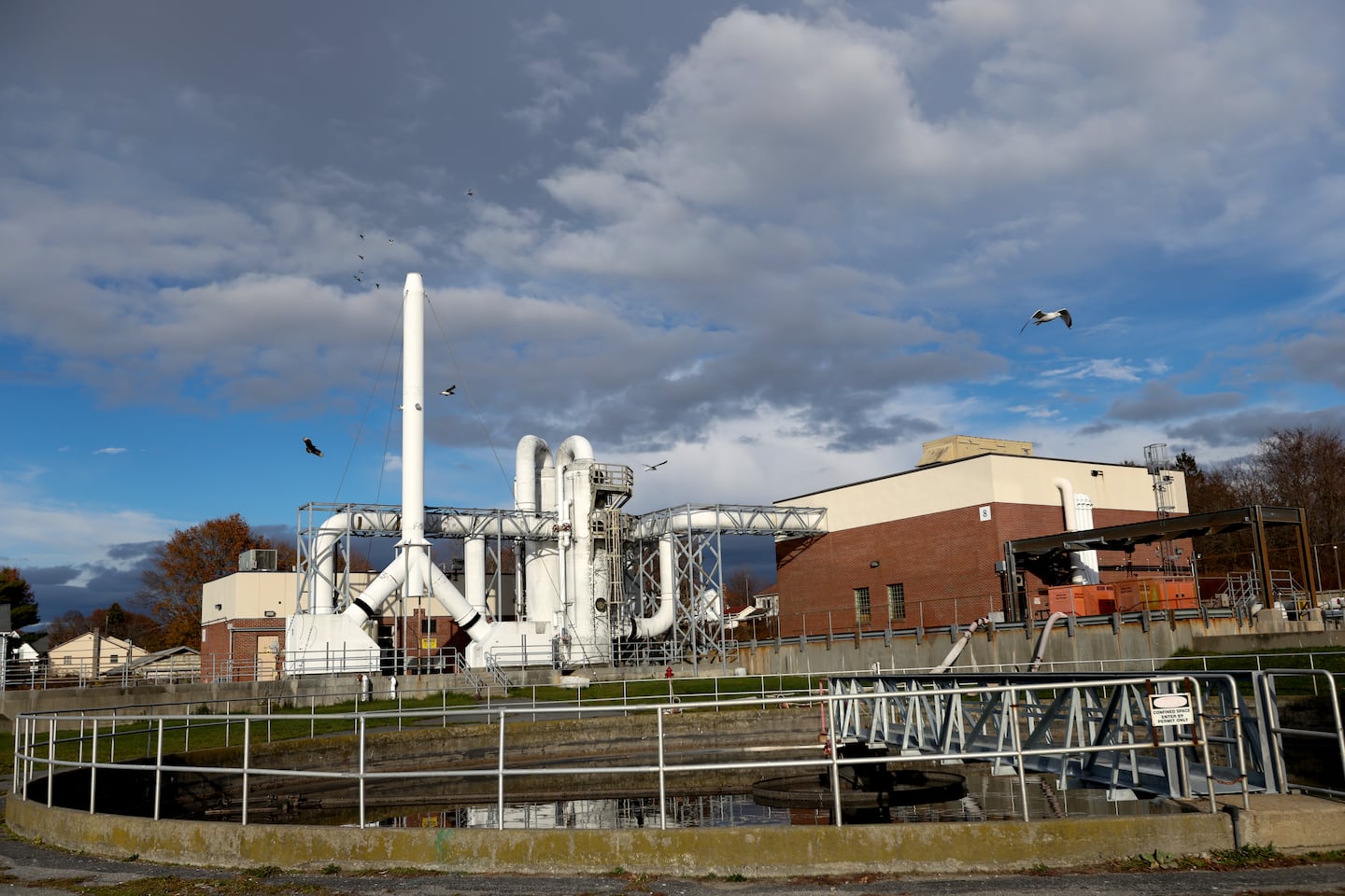 The Fall River regional waste water treatment facility.