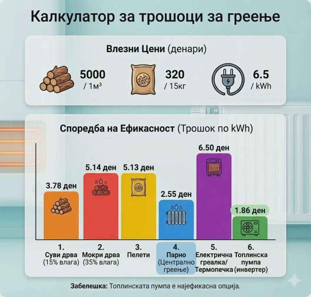 Heating cost calculator