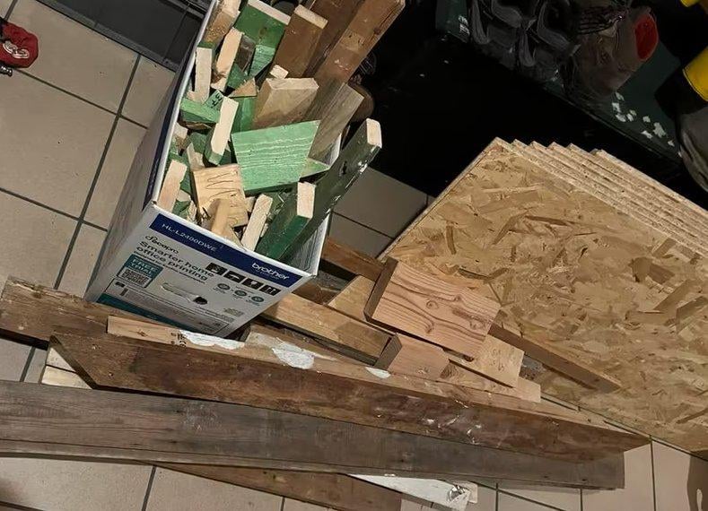 construction waste as 'firewood'