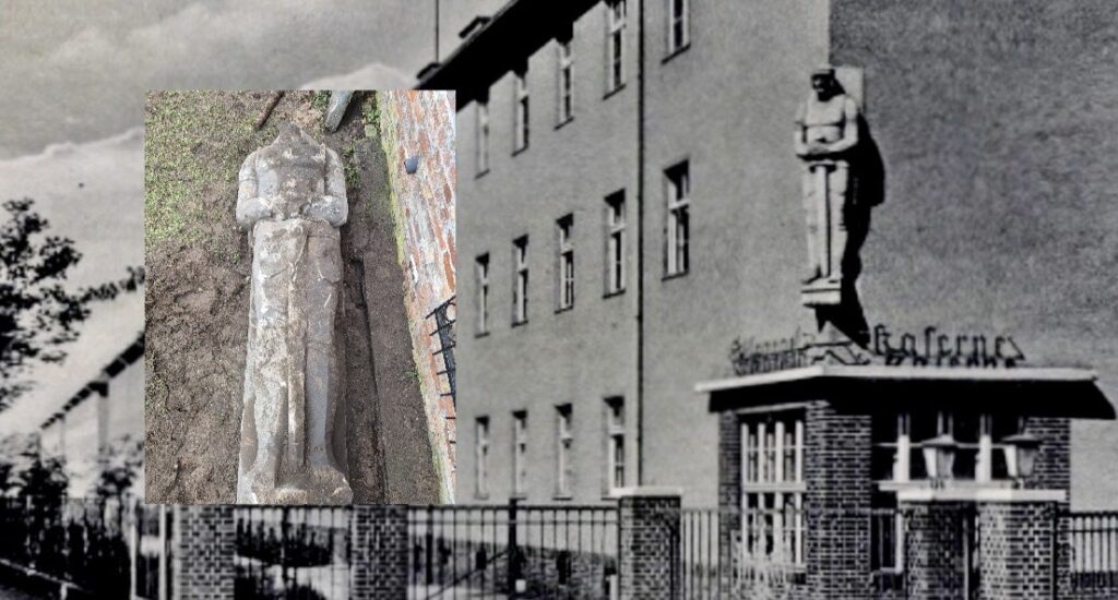 Nazi-German statue, dubbed “Teutonkhamun”, found during construction of Polish supermarket Nazi-German statue, dubbed “Teutonkhamun”, found during construction of Polish supermarket