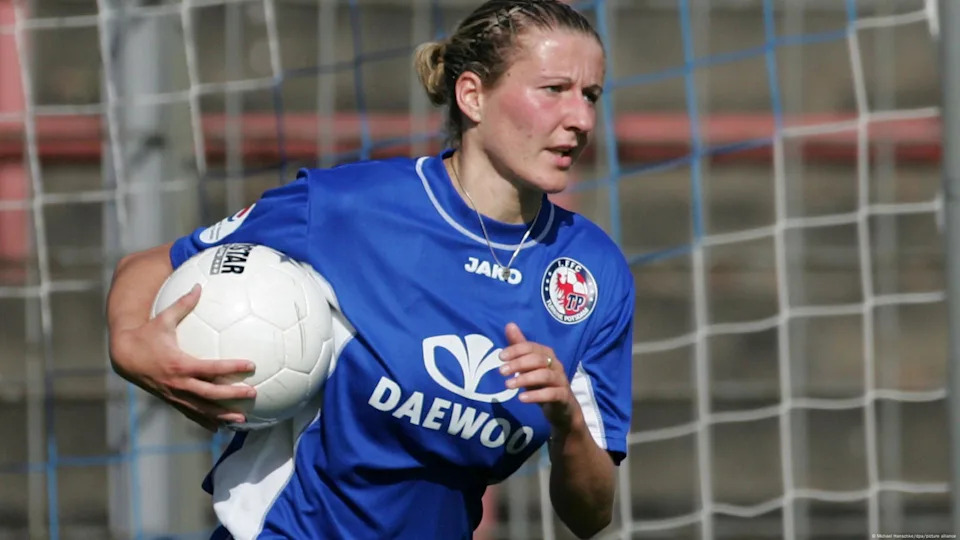 Anja Mittag – 51 goals - One World Cup and three European Championships solidified Mittag's role in the German national team. But in 2017 she became the first player to score 50 goals in the Champions League while playing for Norwegian club FC Rosengard. She also played at German sides Turbine Potsdam and RB Leipzig. Mittag retired from professional football in 2020 and has since led a successful coaching career.<span class="copyright">Michael Hanschke/dpa/picture alliance</span>