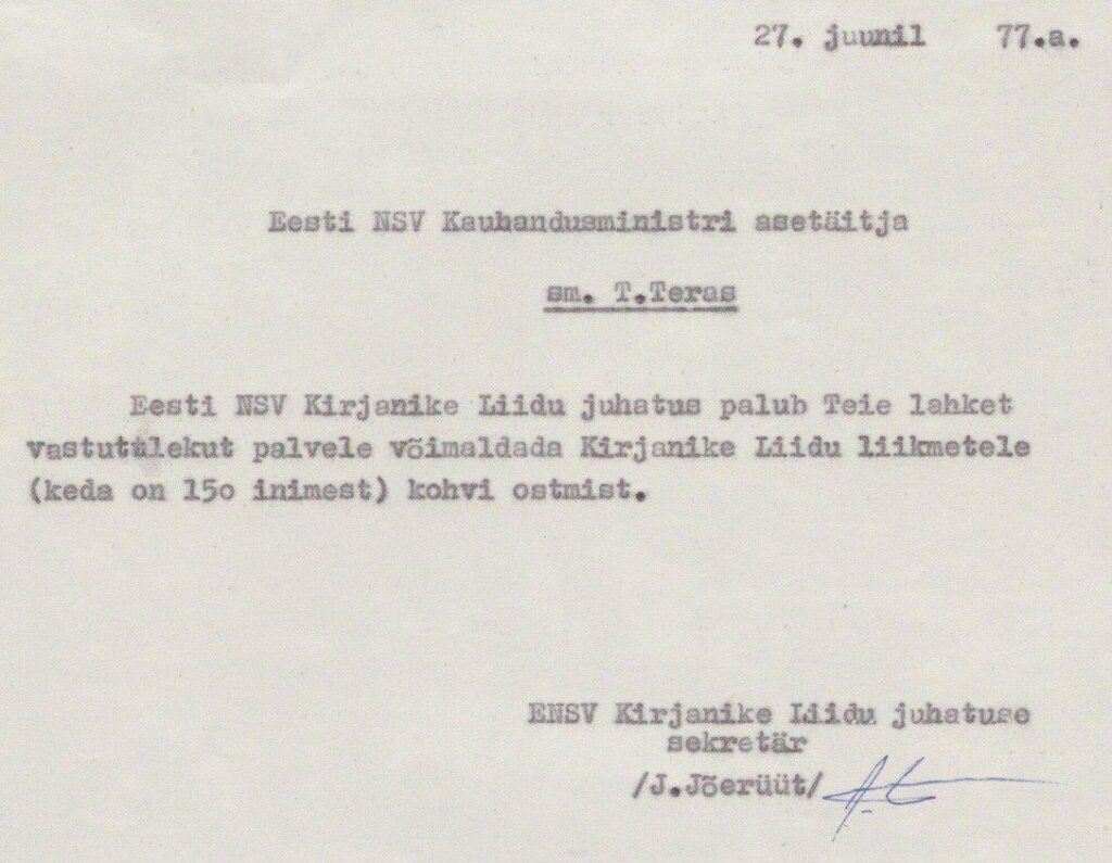 A pearl of history. Already have a coffee permit?