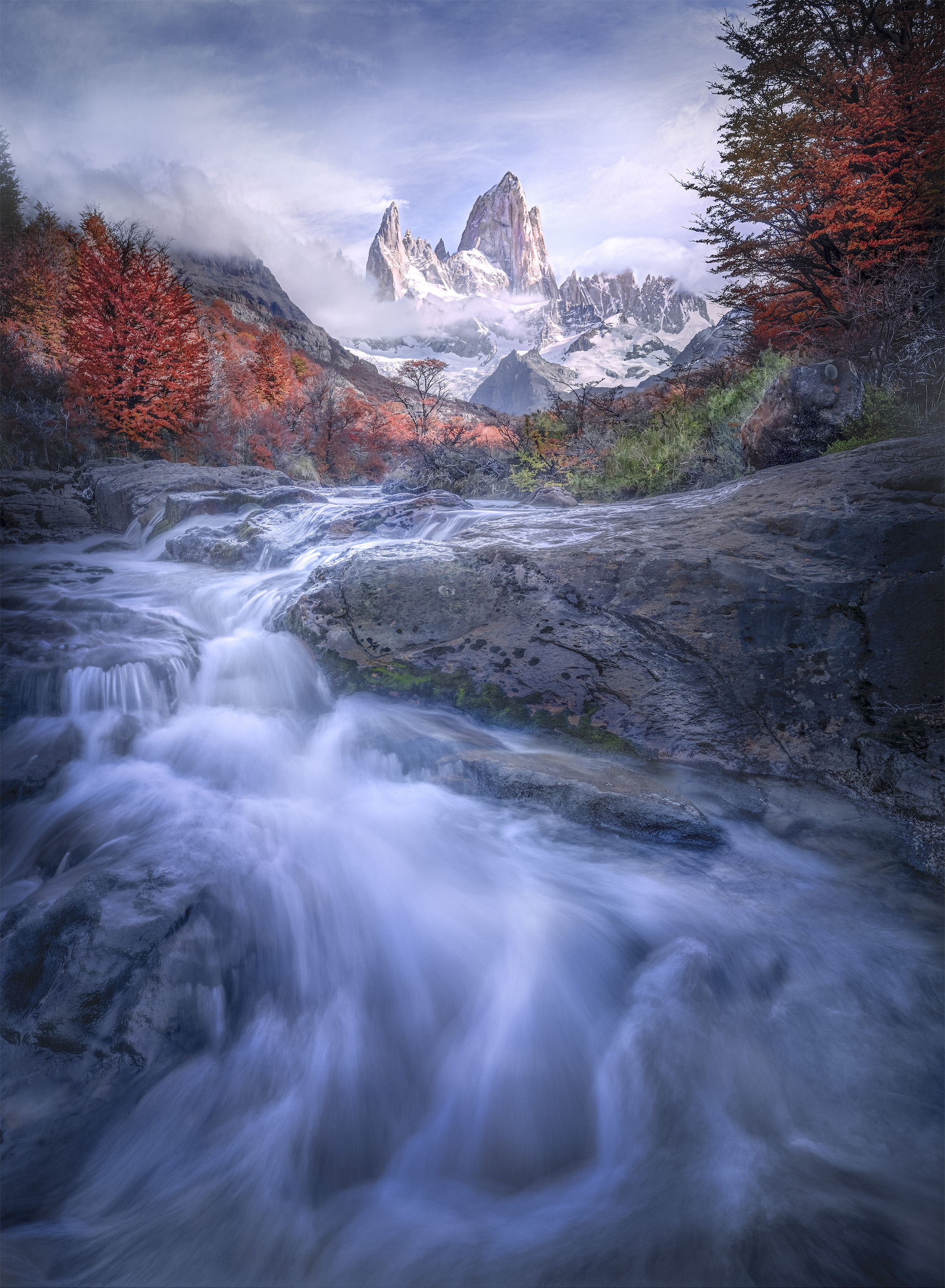 a river in mountain area