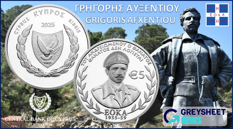 enlarged image for Cyprus. New Silver Proof Coins Remembering the Campaign for Self-Rule and Liberation