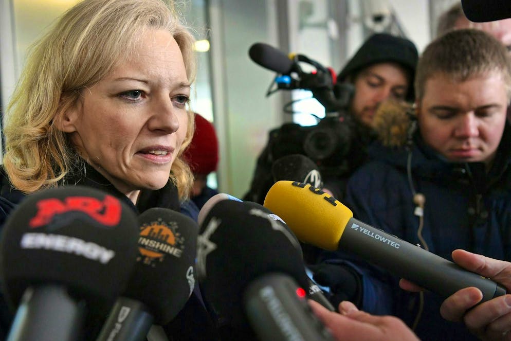 Prosecutor Barabara Loppacher answers questions before the Aargau High Court in Aarau. She demands a guilty verdict.