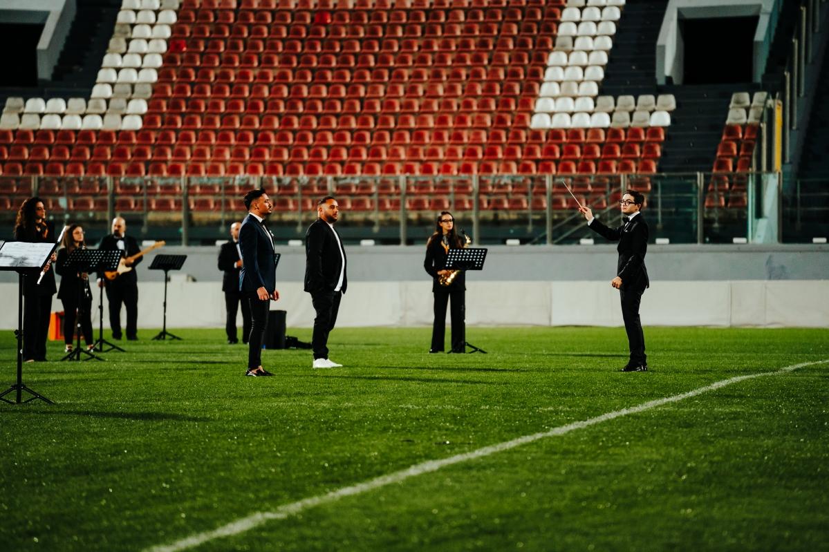 Maestro Matthew Bugeja (R) conducting the Musea Orchestra. Photo: Kieran Mark Galea.