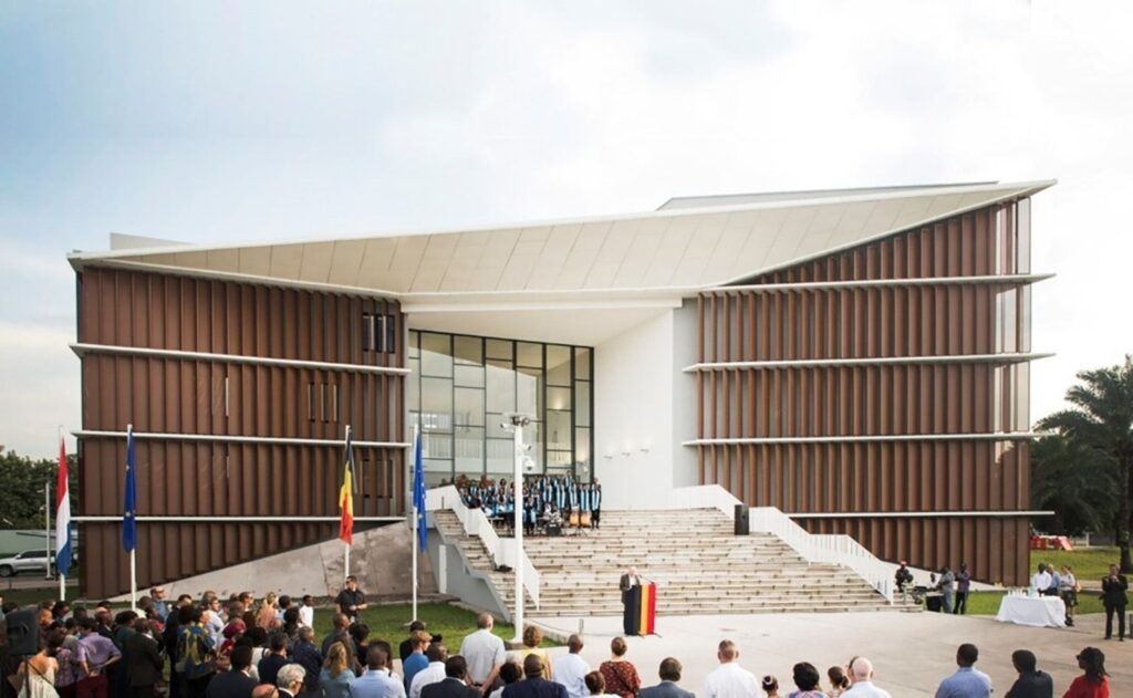 Inauguration ceremony of the Kinshasa chancery, 27 November 2017 - Online via Construction 21 Belgium. &ldquo;Embassy of Belgium &amp; Netherlands, Kinshasa.&rdquo; Accessed 26 June 2022. https://www.construction21.org/belgique/case-studies/h/embassy-of-belgium-the-neth�erlands.html