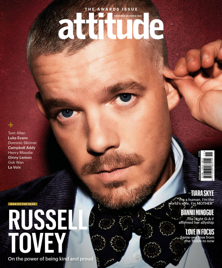 Russell Tovey on the cover of Attitude Magazine