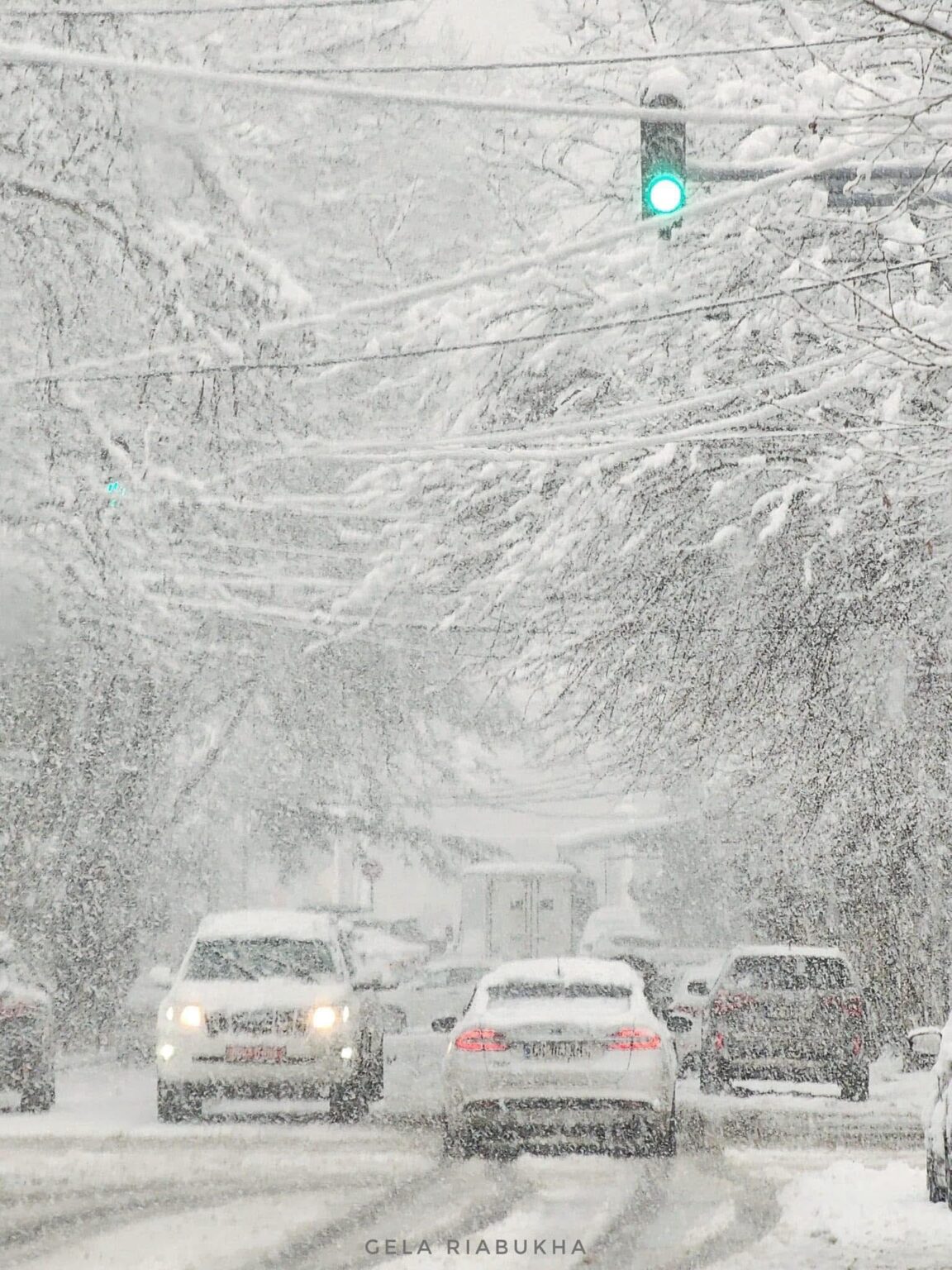 First snow of the winter in Kutaisi.
