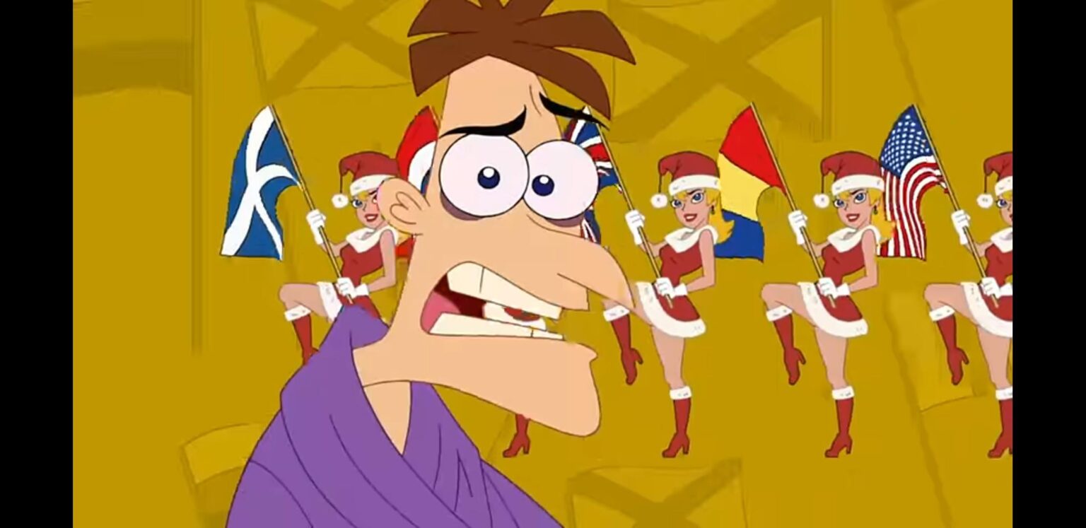 The flag of Romania in Phineas and Ferb