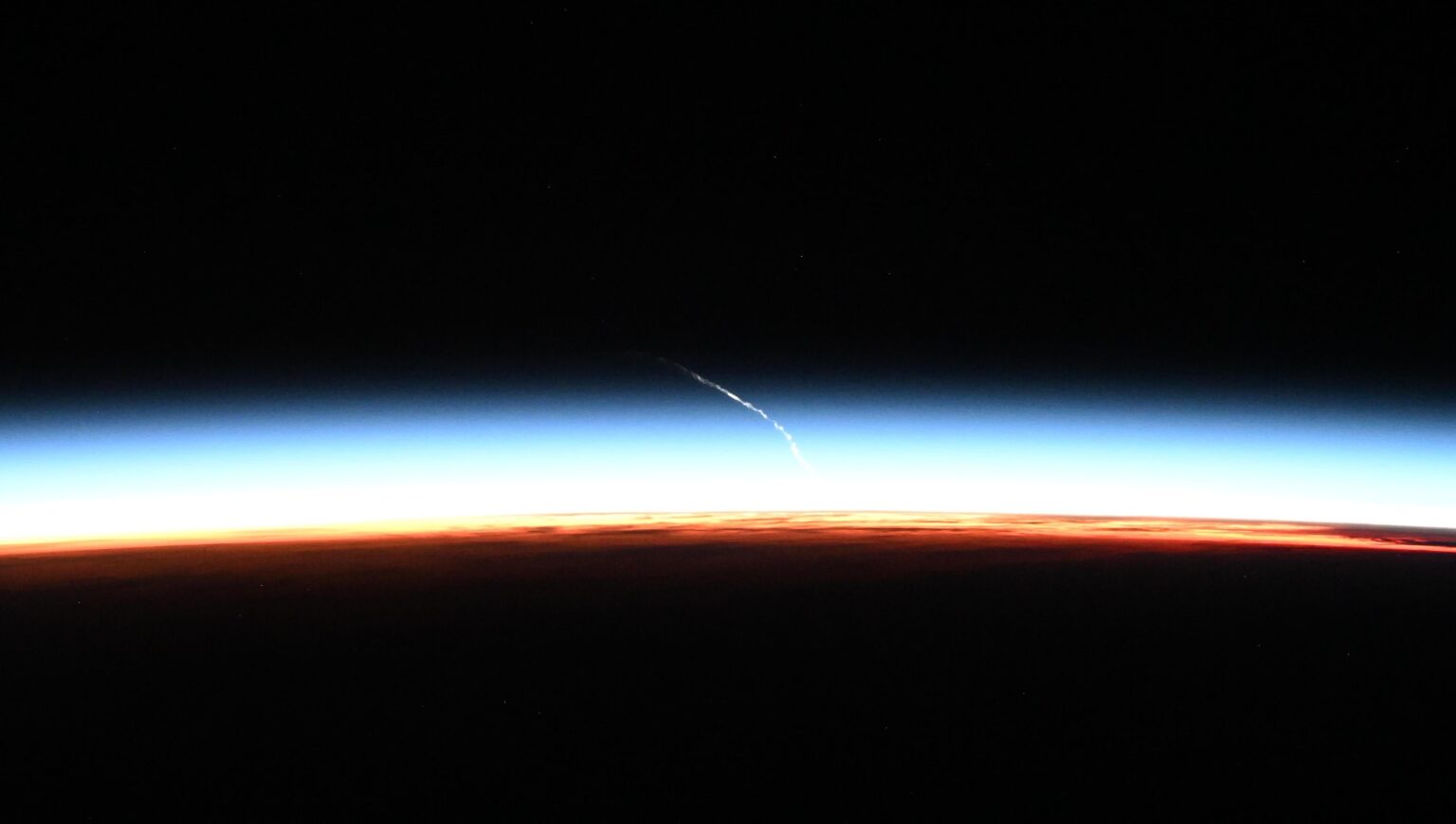 I photographed a rocket launch from space