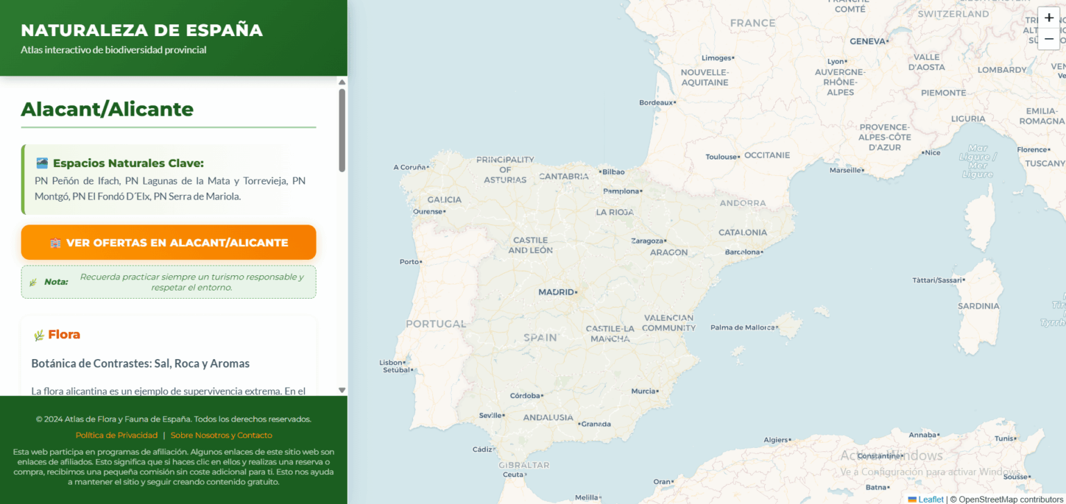 I have created an Atlas of the Flora and Fauna of the Spanish provinces