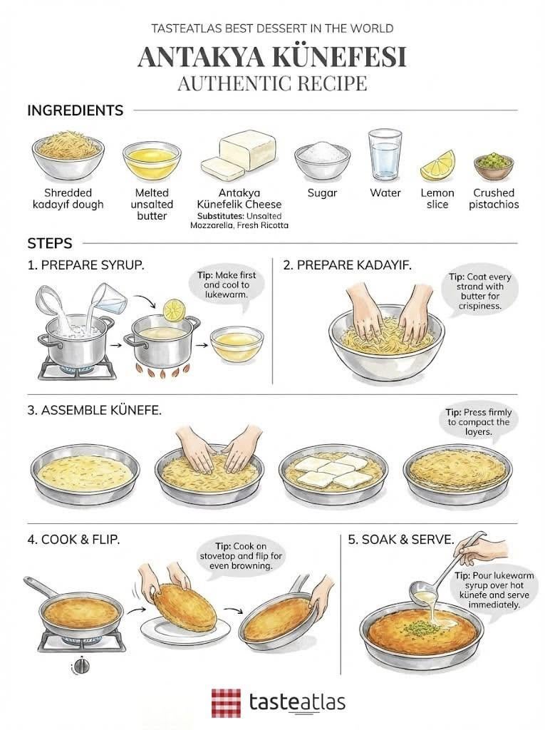 Best Dessert in 2025, Künefe - Authentic Recipe