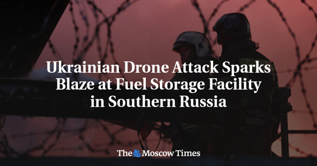 Ukrainian Drone Attack Sparks Blaze at Fuel Storage Facility in Southern Russia