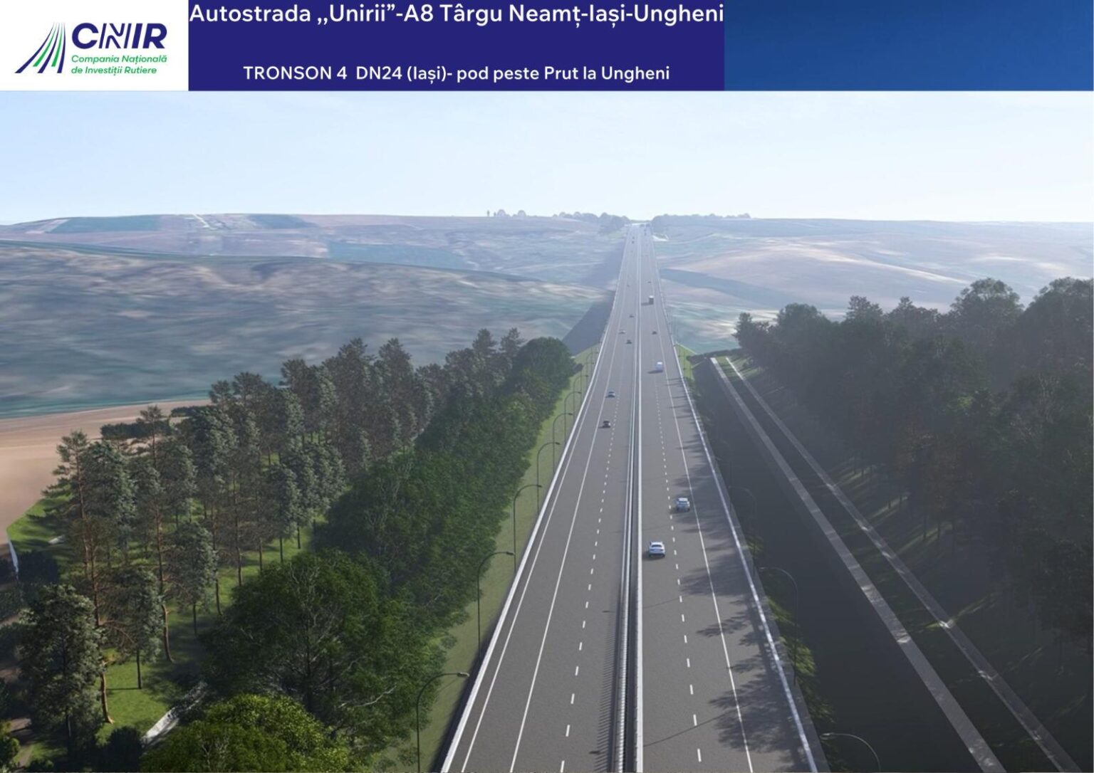 Romania will practically build the first kilometers of highway in the Republic of Moldova. The last section of the Union Highway has been put up for auction