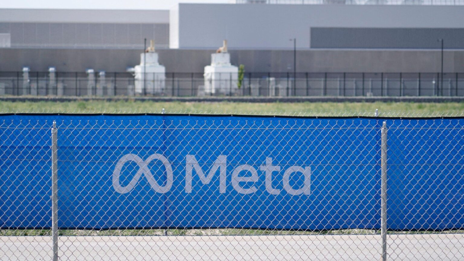Outside fencing of Meta's data center in Eagle Mountain, Utah.