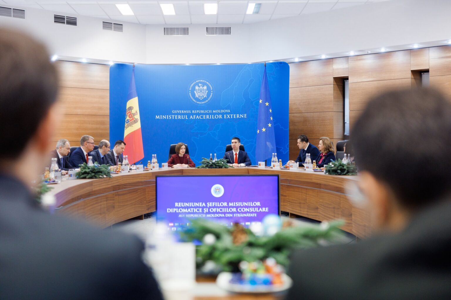Foreign policy priorities set at ambassadors' meeting in Moldova; Moldovan president says there is only one realistic strategy for survival as democratic, free, sovereign state for Moldova: EU membership