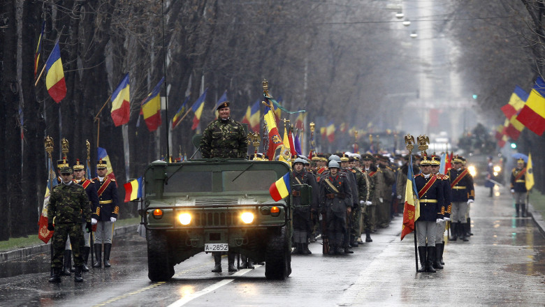 Romania's National Day celebrated in Bucharest with military parade