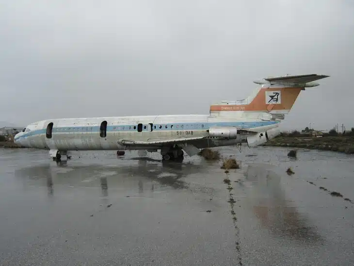 A Hawker Siddeley Trident 2e Abandoned On A Runway At Nicosia International Airport