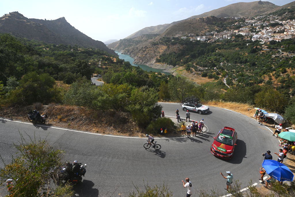 2024 Vuelta a Espa&ntilde;a stage 9: riders on the Hazallanas climb