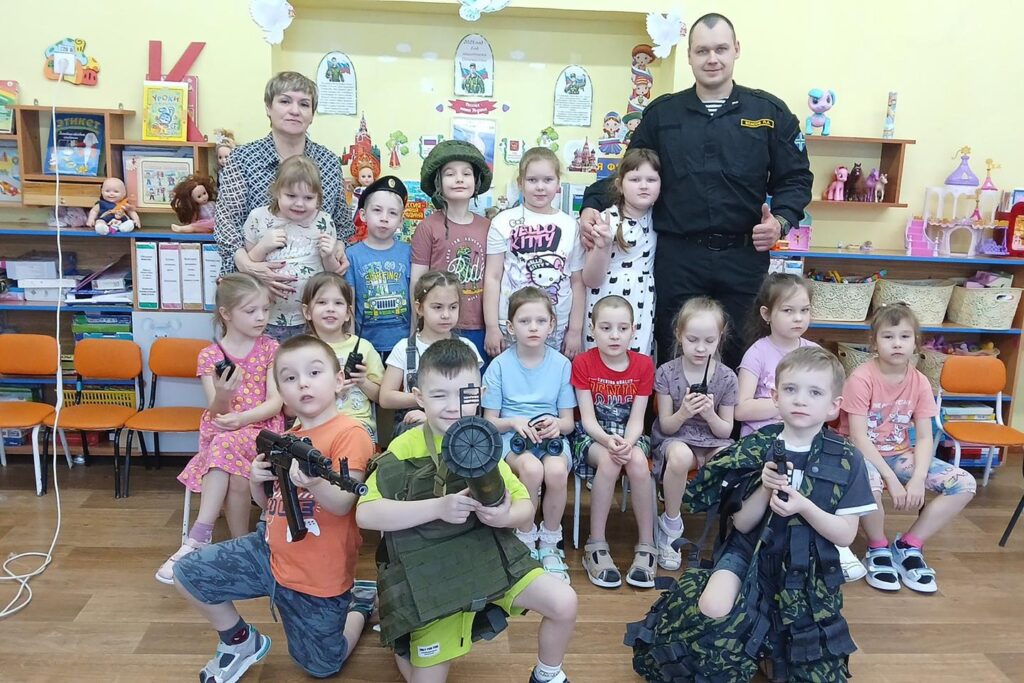In Russia, patriotism and military spirit instilled in children from kindergarten