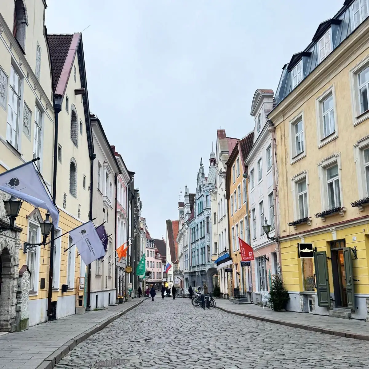 Cobbled street in Tallinn, Estonia