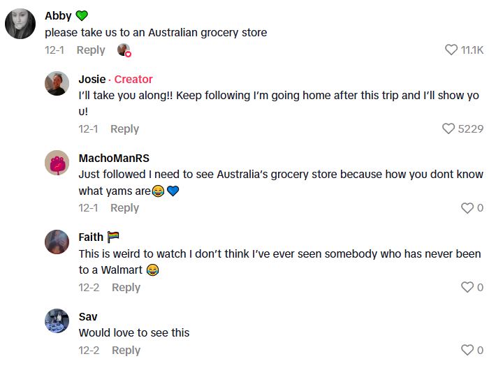 Comment 1 47 I wish I was living here and not road tripping.   Australian Tourist Visits Walmart For The First Time, And She Loves How Much Stuff There Is And How Big Everything Is