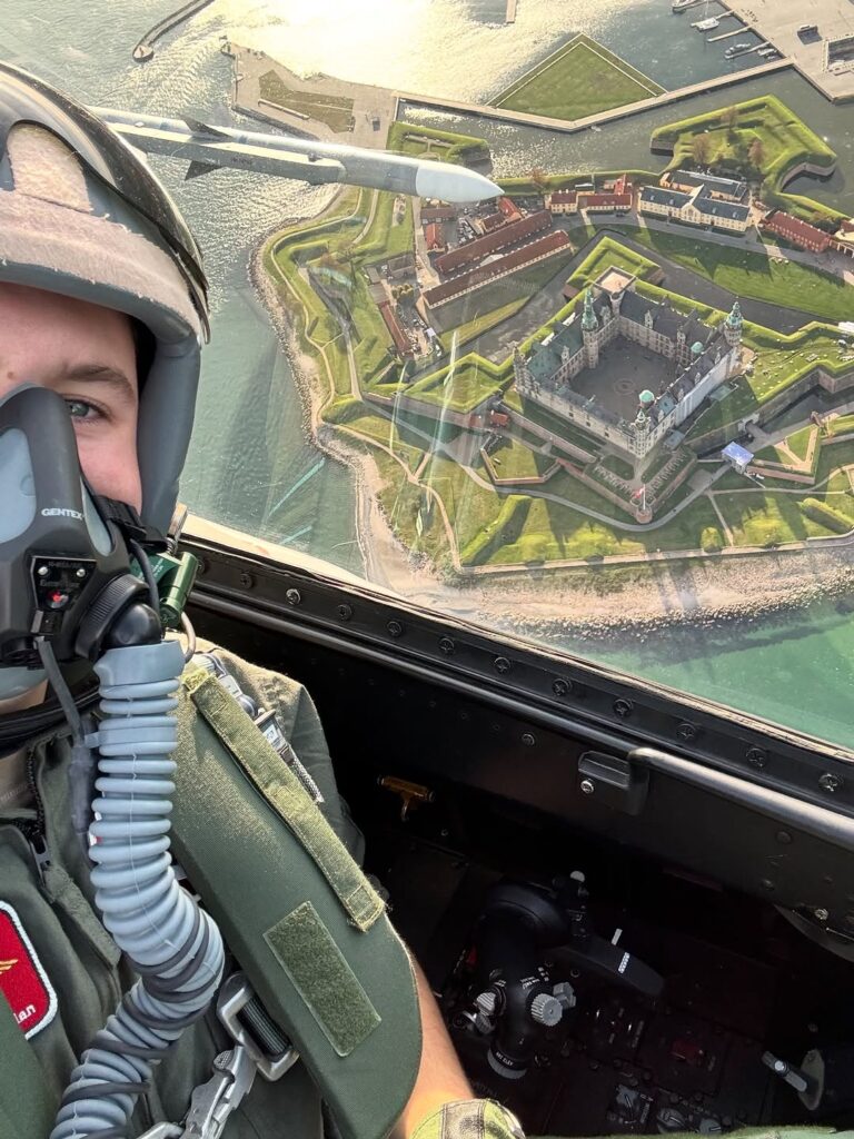Crown Prince Christian's selfie from F-16
