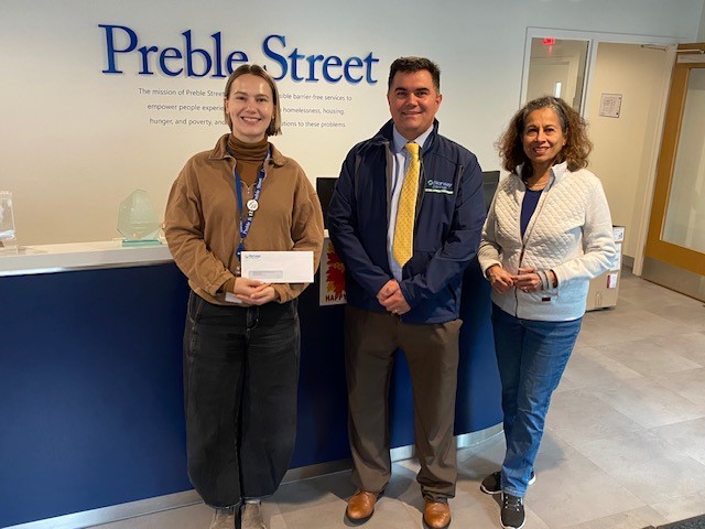 Norway Savings Bank donates surprise $5,000 check to Preble Street