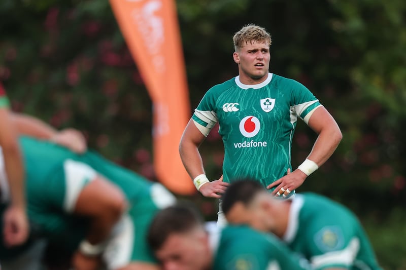 Hugh Gavin in action for Ireland during the Test against Portugal in July. Photograph: Ben Brady/Inpho