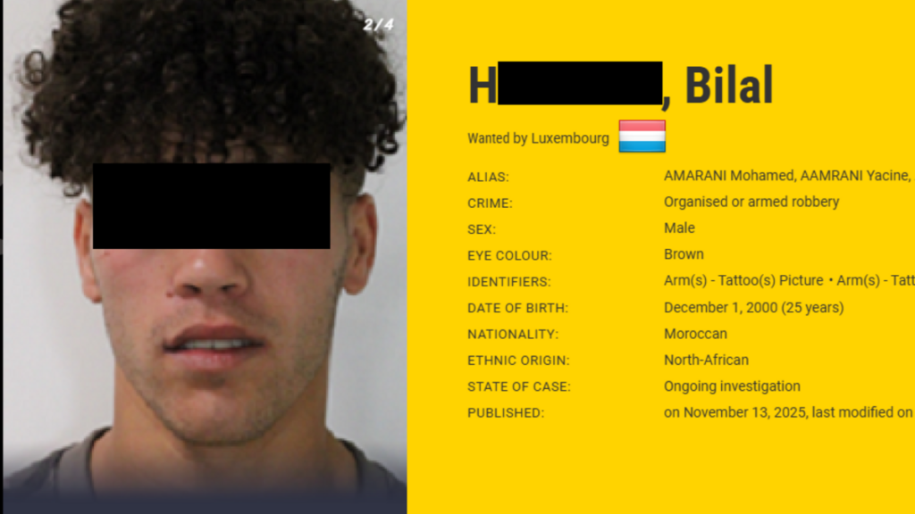 Luxembourg is seeking to extradite Bilal H over alleged involvement in a violent burglary in Oberkorn in 2023