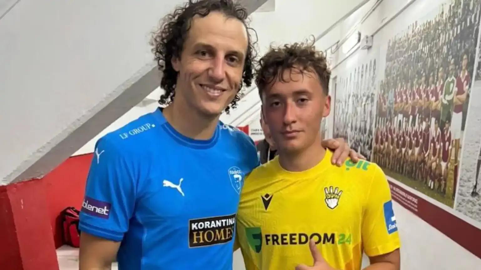 18-year-old Erik Davidyan played against David Luiz’s team in Cyprus