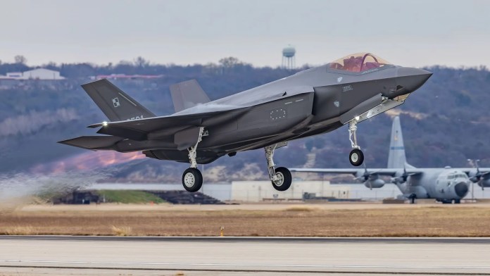A Polish Air Force F-35A fighter