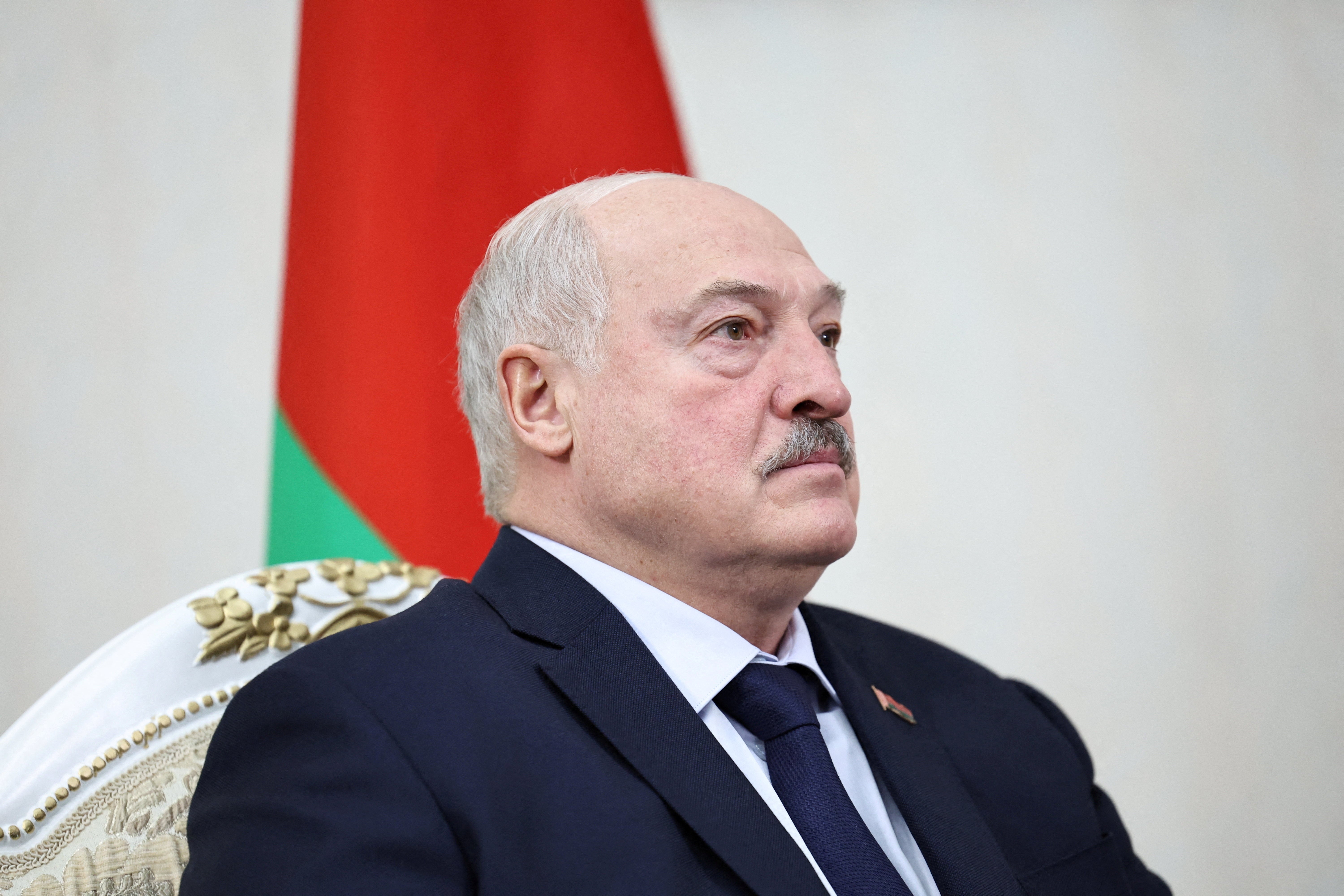 Belarusian president Alexander Lukashenko attends a meeting with Russian president Vladimir Putin in Bishkek, Kyrgyzstan 26 November 2025