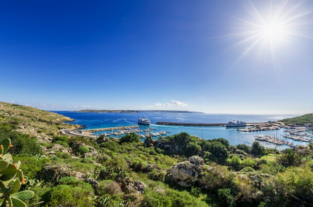 Mgarr Harbour, Gozo on a clear Winter day