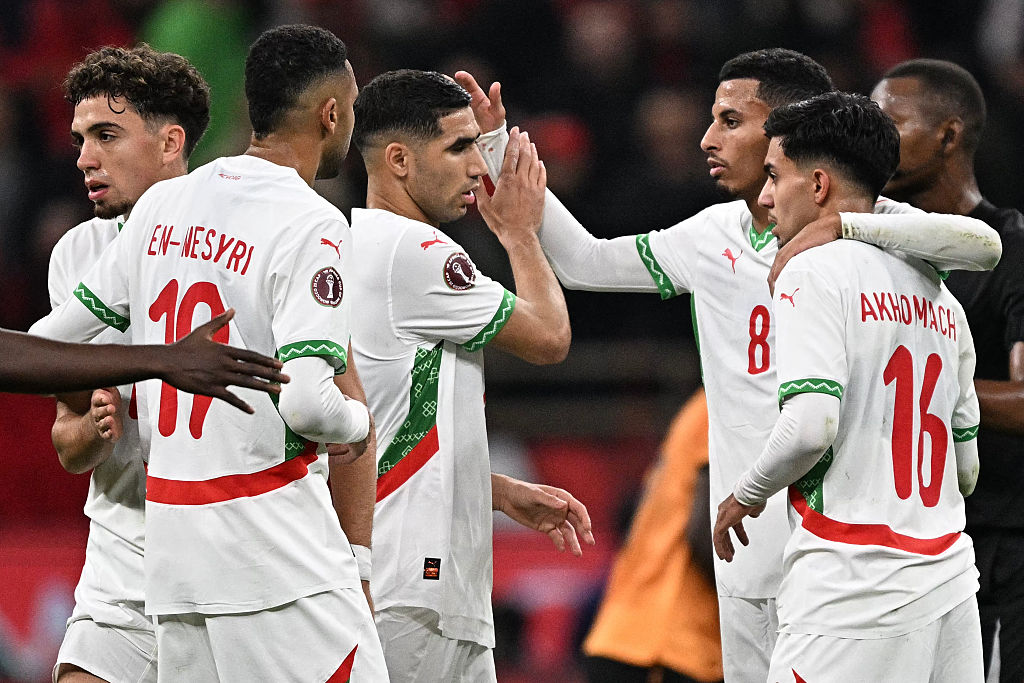 Morocco celebrate progressing at AFCON