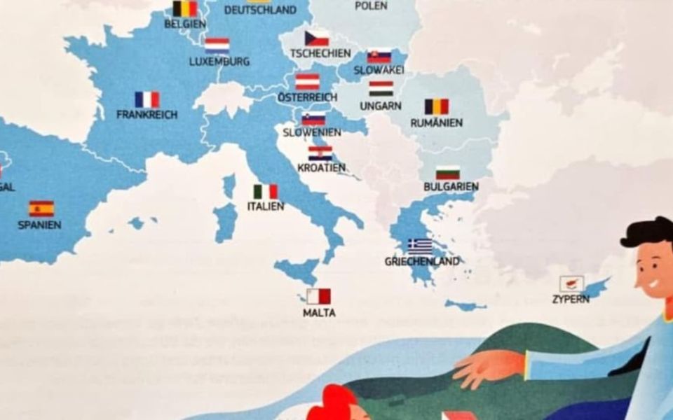 Greece protests EU booklet after islands mistakenly shown in Turkey’s color