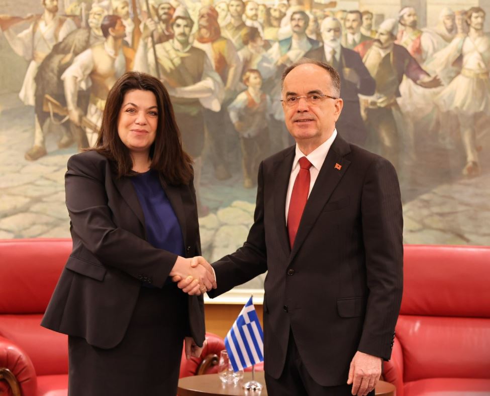 President Begaj Receives the New Greek Ambassador to Albania
