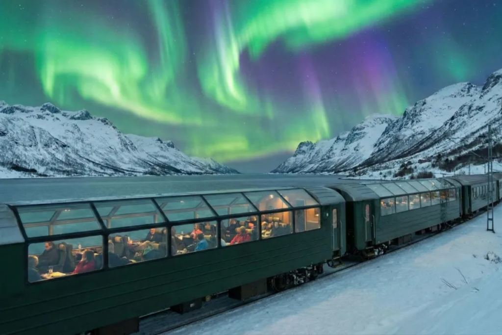 Norway Debuts Panoramic Night Train Built for Northern Lights Viewing