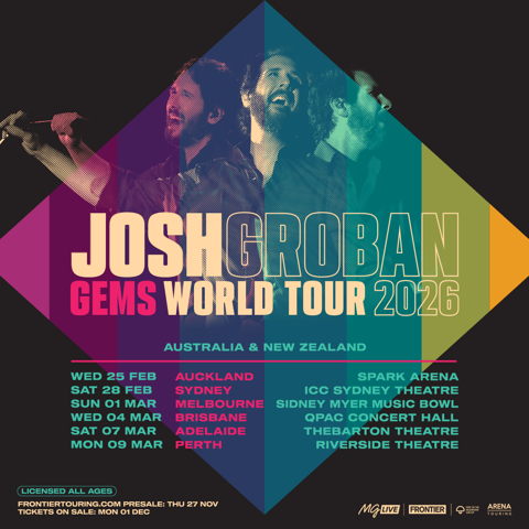 JOSH GROBAN: GEMS WORLD TOUR – Australia & New Zealand : 100% ROCK MAGAZINE