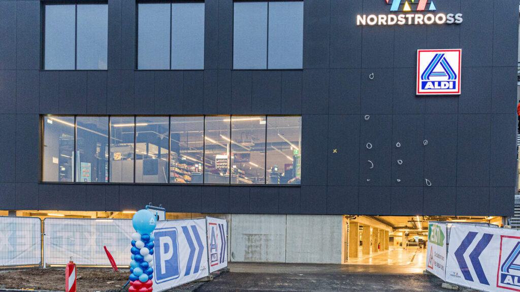 Aldi remains in Marnach, but is moving to a new space in Block C of the Nordstrooss Shopping Mile.