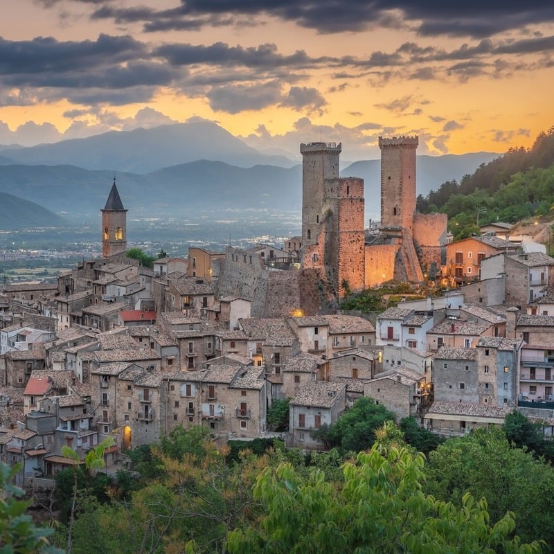 Medieval Village Of Pacentro, Italy