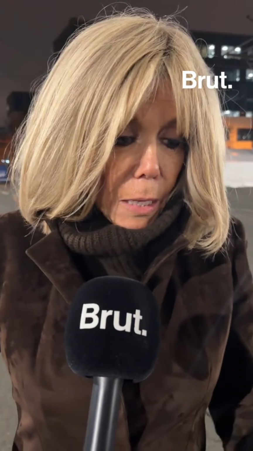 Excerpt from Brigitte Macron's response on the "dirty c*nnes" affair - Tiktok from @brutofficiel - 16/12/2025