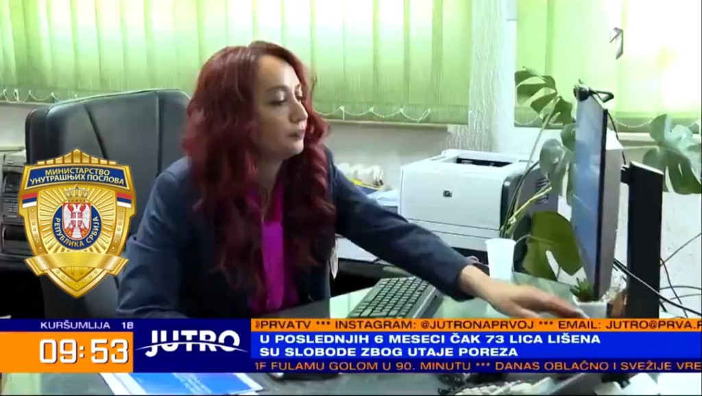 How to touch your own, state instruments of public order and peace, in 15 seconds of the report, on RTS... Just work, no pleasure....