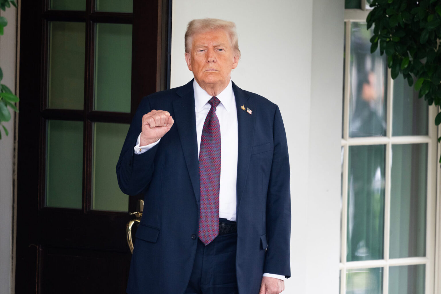 President Donald Trump is pictured here outside of the White House on Sept. 29.