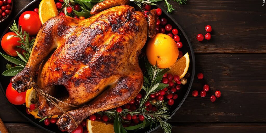 How did turkeys become part of Thanksgiving?
