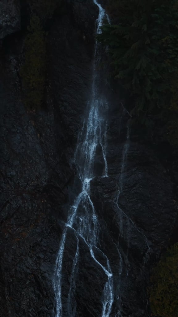 Came across this epic unnamed waterfall on a hike in the Cascades