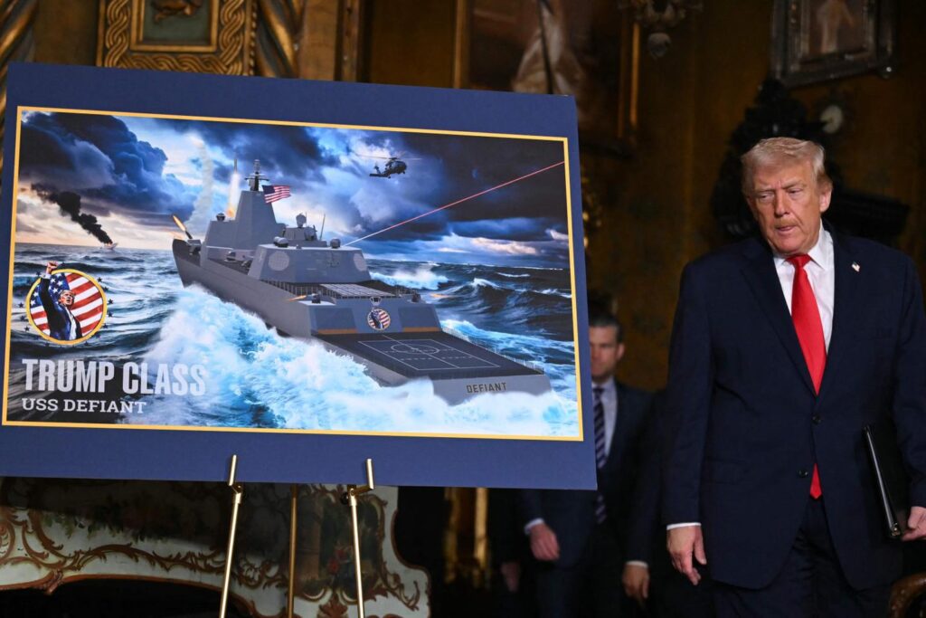 Donald Trump launches new class of warships in his name
