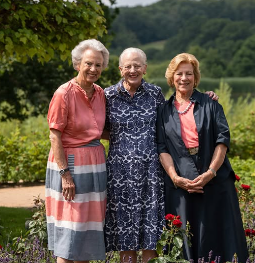 Royal sisters, Queen Margrethe, Queen Anne-Marie and Princess Benedikte enjoy a summer break in Denmark